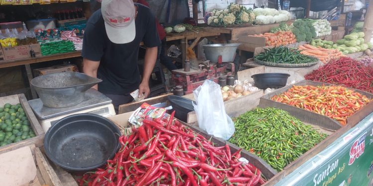Harga Cabai Merah di Pasar Rau Mulai Turun, Tomat Naik Drastis