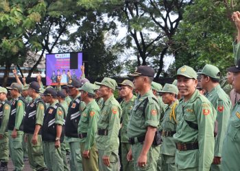 Saat Pemilu 2024, Linmas Kecamatan Panongan Siap Jaga TPS