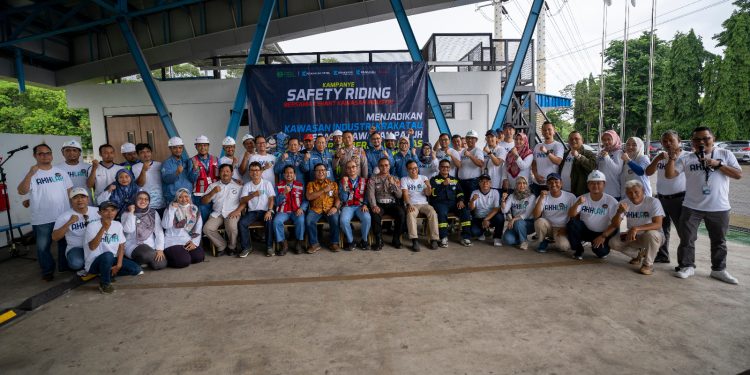Kawasan Industri Krakatau Lakukan Kampanye Safety Riding Untuk Karyawan dan ParaTenant
