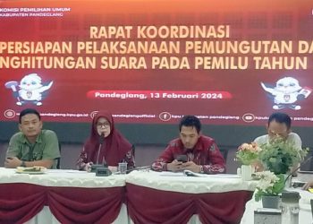 KPU Pandeglang Gelar Rakor Persiapan Pemungutan dan Penghitungan Suara Pemilu 2024