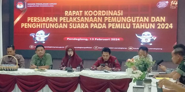 KPU Pandeglang Gelar Rakor Persiapan Pemungutan dan Penghitungan Suara Pemilu 2024