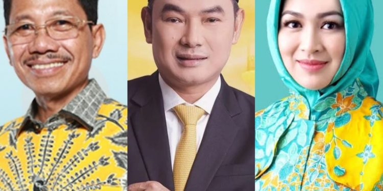 Kiri ke kanan: Sachrudin, Mad Romli dan Airin Rachmi Diany