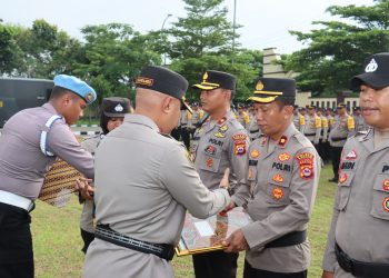 Pasca Pencoblosan, Polres Serang Gelar Apel Konsolidasi Pengamanan TPS