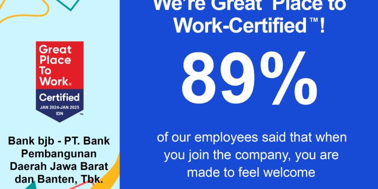 bank bjb Raih Great Place to Work