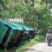 Ke Pantai Sawarna, Bus Pariwisata Terguling, Puluhan Penumpang Luka-luka