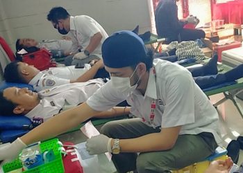 Puluhan Pegawai Setda Kabupaten Pandeglang Antusias Donorkan Darahnya