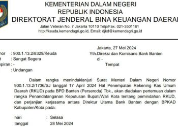 Delapan Pemda di Banten Dipaksa Pindahkan RKUD ke Bank Banten