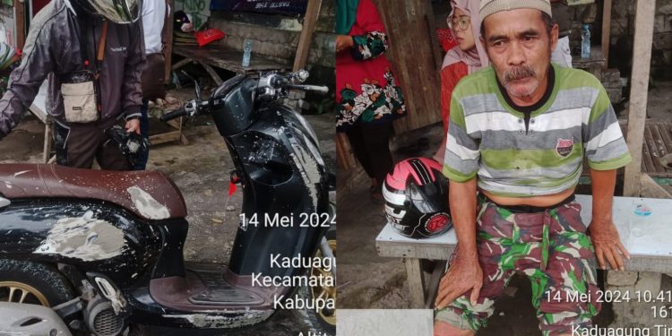 Jalan Soekarno-Hatta Lebak Banyak Coran, Pengendara Motor Berjatuhan