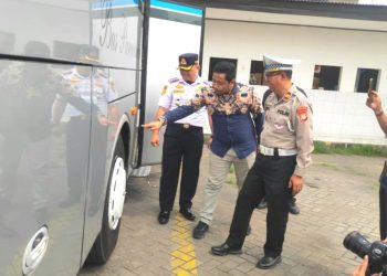 Cegah Kecelakaan Bus, Dishub Tangsel Gelar Inspeksi Keselamatan