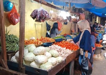 Harga Sayuran di Pasar Rangkasbitung Merangkak Naik