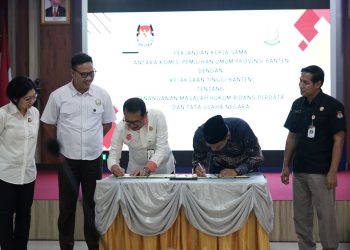 Kejati – KPU Banten Teken Perjanjian Kerja Sama Bidang Datun