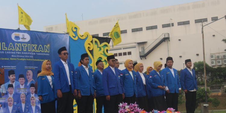 Pertama Dalam Sejarah, Pengurus Cabang PMII Tangerang Dilantik di TMP Raden Aria Wangsakara