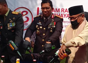 Perayaan HUT ke-78 Bhayangkara, Polda Banten Musnahkan 75 Ribu Miras