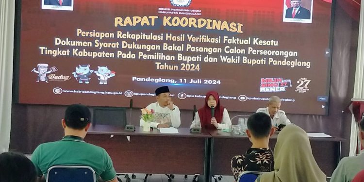 Sinkronisasi Syarat Dukungan Perseorangan, KPU Undang PPK se-Pandeglang