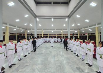 Paskibraka Perempuan Pandeglang Tetap Kenakan Hijab pada Upacara Hari Ulang Tahun ke-79 RI