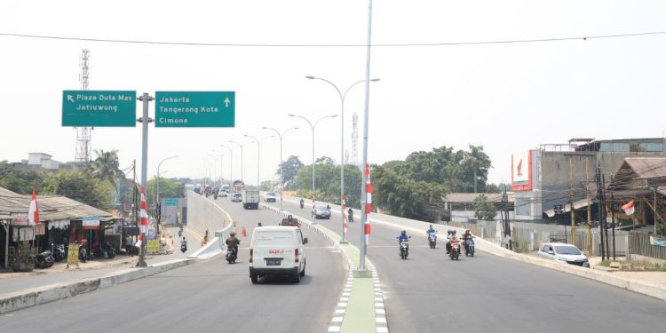 Fly Over Taman Cibodas Selesai Direnov, Dishub Lakukan Pembukaan Jalur