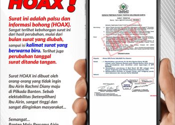 Ramai Surat Perintah Pembatalan Pencalonan Airin di Pilkada Banten, Golkar: Hoax!