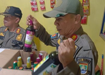 Lima Bulan, Satpol PP Cilegon Sita 750 Botol Miras