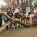 Aksi Anggota DPRD Lebak Bantu Warga Singkirkan Batang Pohon Tumbang