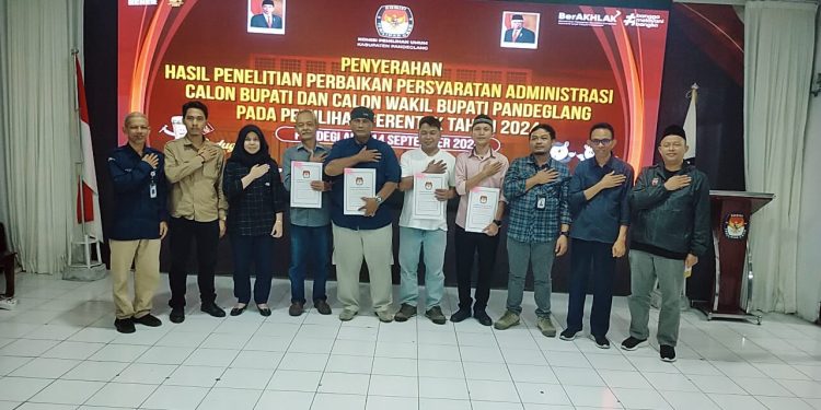 Empat Bakal Calon Bupati dan Wakil Bupati Pandeglang Penuhi Syarat Administrasi