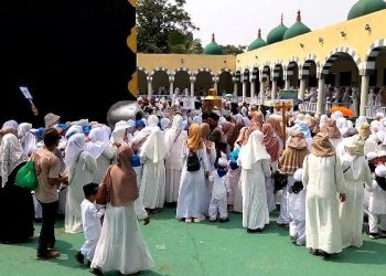 Ribuan Siswa PAUD dan TK Pandeglang Ikut Manasik Haji Massal di CAS Water Park