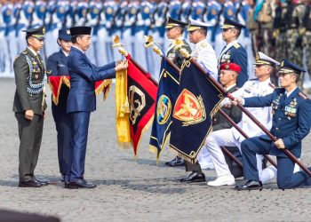 Pasukan Elit TNI AD Grup 1 Kopassus Raih Penghargaan Samkarya Nugraha dari Presiden RI