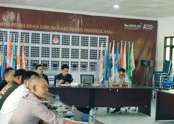 Jelang Debat, KPU Pandeglang Undang Tim Penghubung Paslon