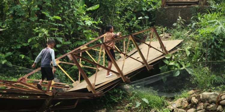 Jembatan Leuwiawi yang Ambruk, DPUPR Lebak Siapkan Rp 900 Juta