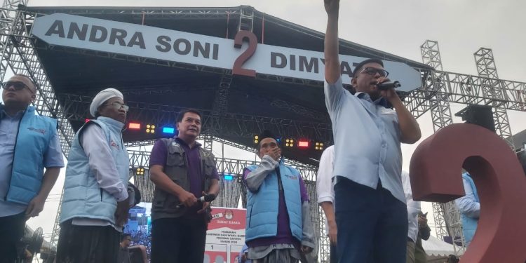 Kampanye Akbar Terakhir, Andra Soni Janji Bakal Teruskan Kebijakan WH