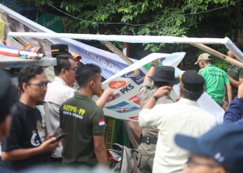 Hanya KPU dan Pemkot Serang, 3 Paslon Tak Ikut Tertibkan APK