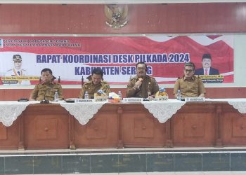 Pastikan Pilkada Berjalan Kondusif, Pemkab Serang Rakor dengan Desk Pilkada