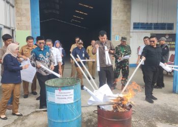 KPU Kabupaten Serang Musnahkan Surat Suara dan C Hasil Berlebih