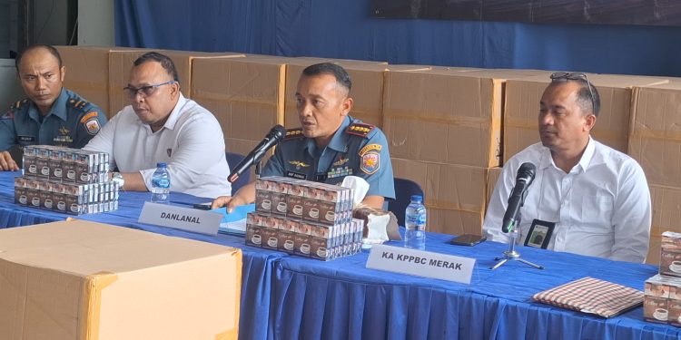 Lanal Banten Amankan 6,9 Juta Batang Rokok