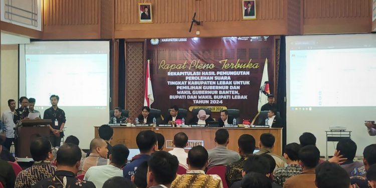 KPU Lebak Gelar Rapat Pleno Rekapitulasi Pemungutan Suara