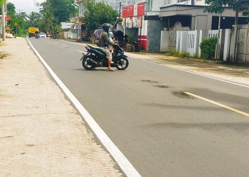 Baru Dua Bulanan, Hotmix Jalan Nasional di Pandeglang Sudah Mengelupas