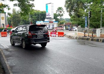 Sudah Dua Pekan Traffic Light di Tugu Jam Pandeglang Rusak
