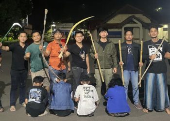 Terlibat Tawuran di Kagungan dan Kasemen, Belasan Anggota Geng Motor Ditangkap