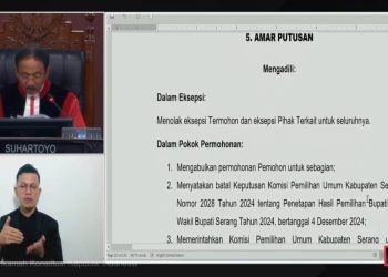 Hakim MK Putuskan PSU untuk Pilkada Kabupaten Serang