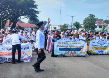 Ribuan Pelajar di Lebak Ikuti Pawai Tarhib Ramadan