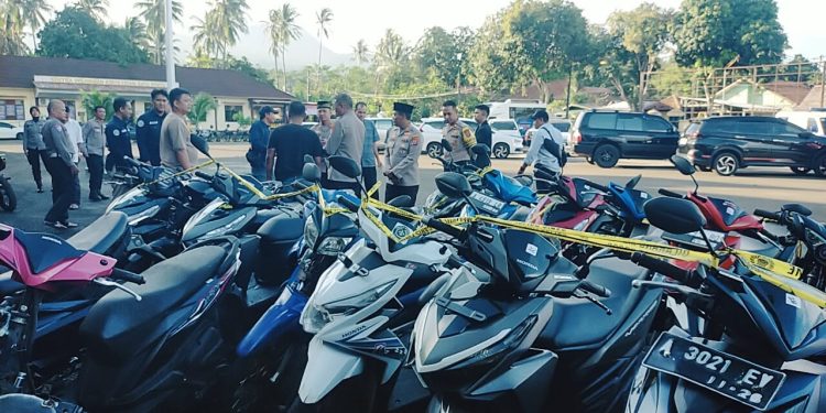 Polres Pandeglang Amankan 60 Sepeda Motor