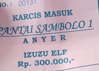 Klaim Disporapar Kabupaten Serang Tak Terbukti, Tiket Masuk ke Pantai Sambolo 1 Dikeluhkan Wisatawan