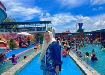Libur Lebaran, Kolam Renang Annisa Jaya Cibetok Tangerang Diserbu Ribuan Pengunjung