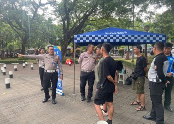 Satlantas Polresta Serang Kota Uji Keterampilan Berkendara Bagi Pengendara Sepeda Motor