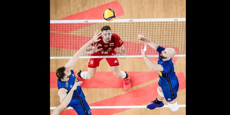 Big Match VNL 2025 Putra: Blocking Italia Tak Mampu Ditembus Polandia