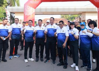 Semarak Hari Bhayangkara ke-79, Polda Banten Gelar Olahraga Bersama