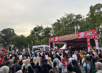 Ribuan Warga Meriahkan Peringatan HUT ke-79 Bhayangkara di Alun-alun Rangkasbitung