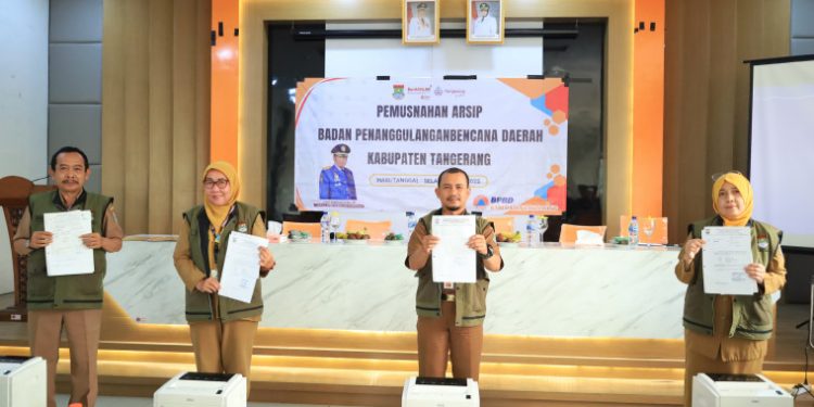 Efisiensi Penyimpanan, 575 Arsip BPBD Kabupaten Tangerang Dimusnahkan