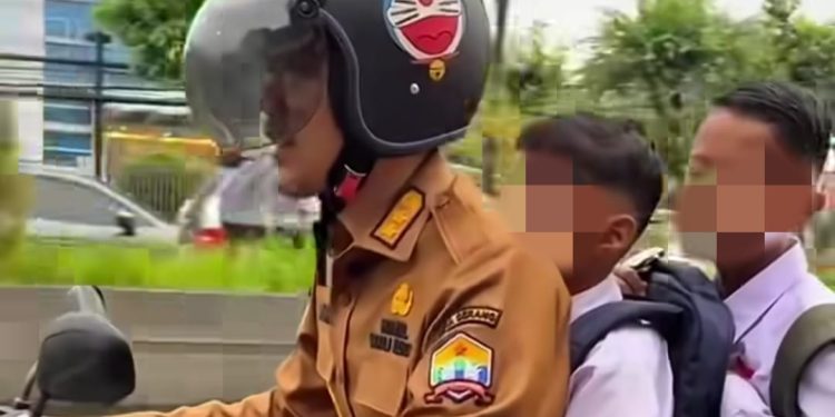 Antar Anak ke Sekolah, Wakil Walikota Serang Kena Tilang Karena Melanggar Lalu Lintas