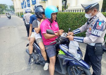 Jumlah Tilang Manual Meningkat Pada Operasi Patuh Maung Hari Kedua Polresta Tangerang.