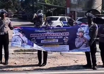 Operasi Patuh Maung 2025 di Pandeglang, Sasar Pelanggar Tak Pakai Helm hingga Main HP 